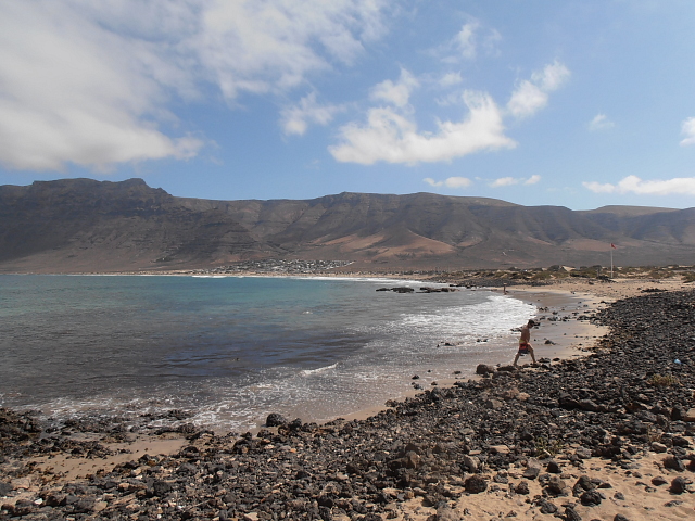 Famara Beach in front of the house